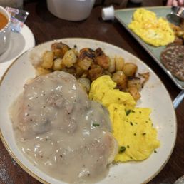 Biscuits and Biscuits & Turkey Sausage Gravy With Eggs
