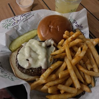 Crabby's Beachside Pavilion - Palm burger with applewood bacon - Seafood Near Me - Clearwater Beach, Florida Crabby's Beachside Pavilion - Palm burger with applewood bacon - Seafood Near Me - Clearwater Beach, Florida