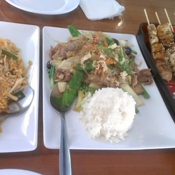 Payathai Restaurant - Atlantis - L to R: pad thai, pad woon sen, bento box - Thai Near Me - Atlantis, Florida Payathai Restaurant - Atlantis - L to R: pad thai, pad woon sen, bento box - Thai Near Me - Atlantis, Florida