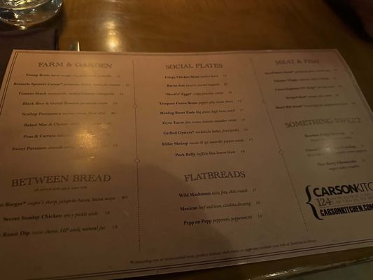 Menu photo 1 Carson Kitchen Las Vegas, NV Menu photo 1 Carson Kitchen Las Vegas, NV