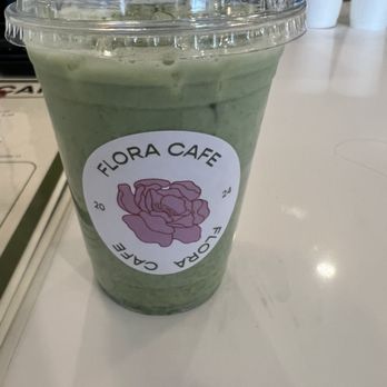 Flora Cafe - Matcha latte with brown sugar - Cafes Near Me - Bonita, California
