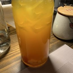 Passion fruit tea with mixed jelly Passion fruit tea with mixed jelly