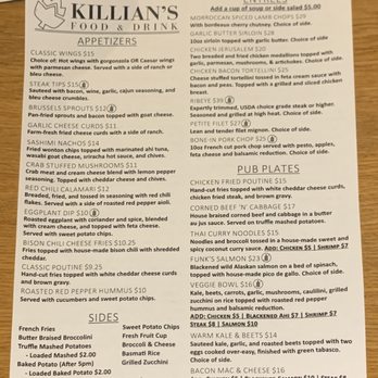 Killian's - Menu Oct 2022 - Gastropubs Near Me - Spearfish, South Dakota Killian's - Menu Oct 2022 - Gastropubs Near Me - Spearfish, South Dakota