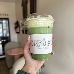 Cafe FC - 5.26.25 Matcha latte with banana cold foam