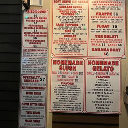 Updated menu with credit card surcharge information included