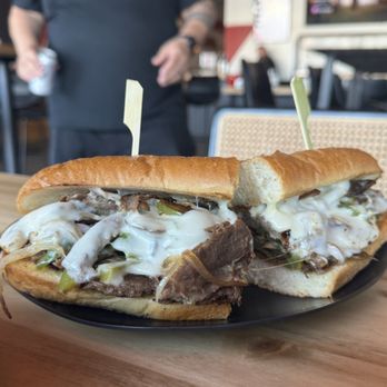 Steady Kitchen and Taps - The cheese pull on this Philly, is insane! So Good!!!! - American Near Me - Fountain Valley, California Steady Kitchen and Taps - The cheese pull on this Philly, is insane! So Good!!!! - American Near Me - Fountain Valley, California