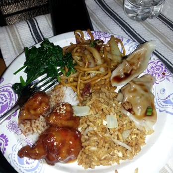 Lucky 7 - Lucky 7 Chinese delivery! We added some steamed spinach to our carb-fest. A tasty food adventure. - Chinese Near Me - Cary, North Carolina
