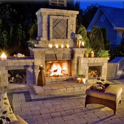 Artistic Landscapes - Enjoy your Artistic Landscapes patio so much more with outdoor lighting and fireplace for romantic evenings.