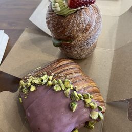 Cruffin and berry pistachio croissant Cruffin and berry pistachio croissant