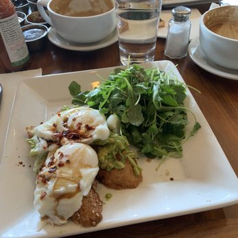 Eat Chow - AvoToast with Arugula Salad - Breakfast & Brunch Near Me - Costa Mesa, California