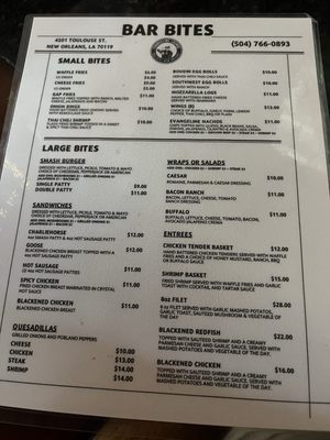 Menu photo 1 The Evangeline Lounge New Orleans, LA Menu photo 1 The Evangeline Lounge New Orleans, LA