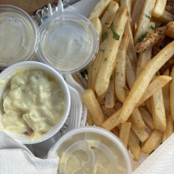 Kusina Pilipina - Fries and potato salad - Fish & Chips Near Me - Perris, California Kusina Pilipina - Fries and potato salad - Fish & Chips Near Me - Perris, California