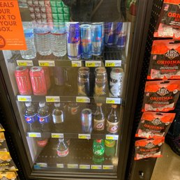 a display of drinks