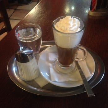 TGI FRIDAYS - Dessert drink. A Café Fridays. Sort of like an Irish coffee, except with rum and hot chocolate with coffee. - American Near Me - Vienna, 9 TGI FRIDAYS - Dessert drink. A Café Fridays. Sort of like an Irish coffee, except with rum and hot chocolate with coffee. - American Near Me - Vienna, 9