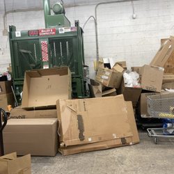 Big Lots - Warehouse trash overflowing