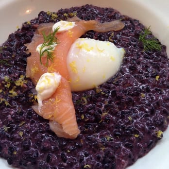 Longman & Eagle - Black risotto with hot and cold smoked salmon - incredible. - Gastropubs Near Me - Chicago, Illinois