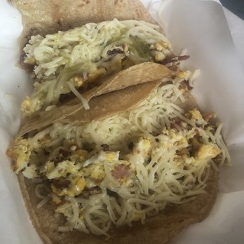 Señor Burro - Bacon, egg & cheese breakfast tacos by request - Mexican Near Me - La Mesa, California