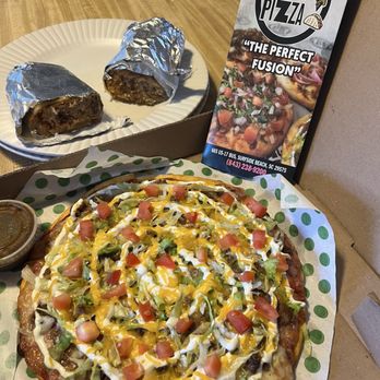 Taco Pizza - Taco pizza and Chilanga burrito - Tacos Near Me - Surfside Beach, South Carolina