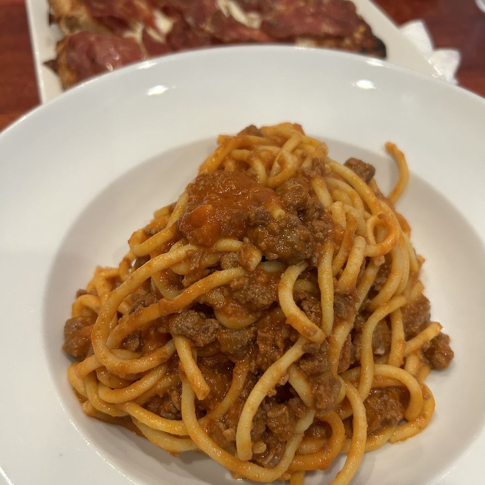 Davanti Ristorante - Bucatini bolognese - Italian Near Me - Houston, Texas Davanti Ristorante - Bucatini bolognese - Italian Near Me - Houston, Texas