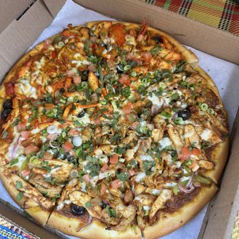 Shan Tandoori Pizza - Half and half large- chicken tikka masala and chicken curry - Pizza Near Me - Milpitas, California Shan Tandoori Pizza - Half and half large- chicken tikka masala and chicken curry - Pizza Near Me - Milpitas, California