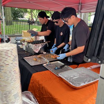 Goku Kitchen - Guys working on "Smile Lava Egg Waffles" - Asian Fusion Near Me - New York, New York Goku Kitchen - Guys working on "Smile Lava Egg Waffles" - Asian Fusion Near Me - New York, New York