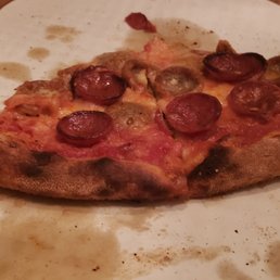 a half eaten pizza