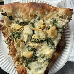Craig Street Pizza - Roasted garlic, artichokes, and arugula. My favorite!