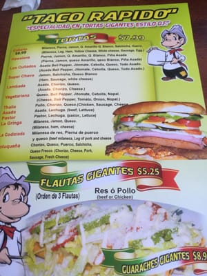 Menu photo 8 El Taco Rapido Los Angeles, CA Menu photo 8 El Taco Rapido Los Angeles, CA