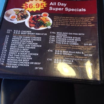 Chilli Thai - That special selection on the back!! ALL DAY! - Thai Near Me - Los Angeles, California