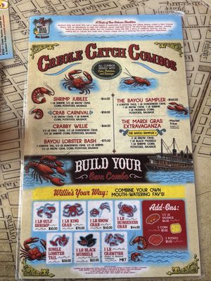 Menu photo 2 Willie's Boil House New Orleans, LA Menu photo 2 Willie's Boil House New Orleans, LA