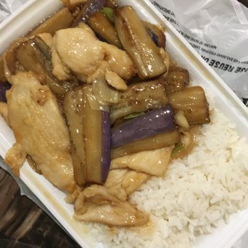 Wing Hing Seafood Restaurant - eggplant chicken over rice - Seafood Near Me - Brooklyn, New York