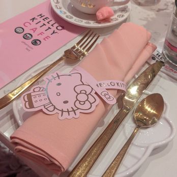 Hello Kitty Cafe - place setting for high tea - Cafes Near Me - Irvine, California