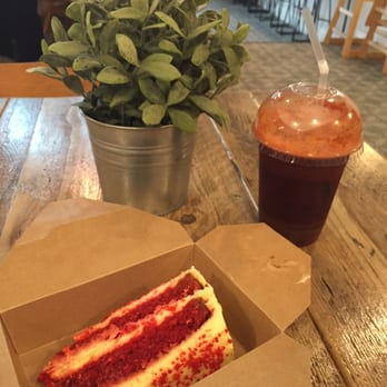 Natural Kitchen - Rejuvenate juice and a red velevet cake - British Near Me - London, XGL Natural Kitchen - Rejuvenate juice and a red velevet cake - British Near Me - London, XGL