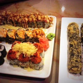 Kabuki - I love shrimp roll, yum yum roll, black mushroom roll, baked crab roll and 2 sunday morning rolls - Sushi Bars Near Me - Canton, Michigan