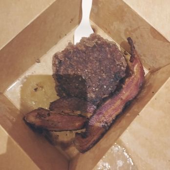 Just BE Kitchen - This was our Whole30 hamburger ordered without aioli and arugula. Just a patty with 2 slices of bacon, no bun or dressing. - Gluten-Free Near Me - Denver, Colorado