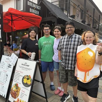 Basecamp Burger Joint - Hostess in her "egg" costume!! - Burgers Near Me - Harrison Hot Springs, British Columbia Basecamp Burger Joint - Hostess in her "egg" costume!! - Burgers Near Me - Harrison Hot Springs, British Columbia