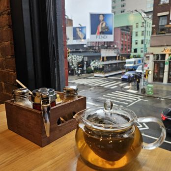 Flipper’s - Enjoying a nice warm beverage on this raining day - Pancakes Near Me - New York, New York