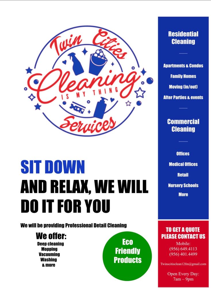 TWIN CITIES CLEANING SERVICES Request a Quote Laredo, Texas