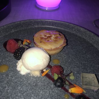 Sunset Monalisa - Crème brûlée with jelly cube and ice cream - Mediterranean Near Me - Cabo San Lucas, BCS