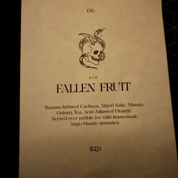 Bad Luck Bar - Fallen fruit - Cocktail Bars Near Me - Detroit, Michigan