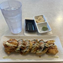 Fried eel sushi