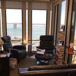 Cara Hoepner - The office is cozy, and features a view of the bay, bridge, and Treasure Island