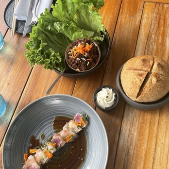 Alaia - Oily beef Lettuce wraps, good warm sourdough bread, good kampachi - Asian Fusion Near Me - Kahuku, Hawaii Alaia - Oily beef Lettuce wraps, good warm sourdough bread, good kampachi - Asian Fusion Near Me - Kahuku, Hawaii