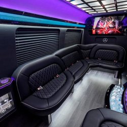 Empress Elite Limousine - Inside of the Mercedes-Benz Sprinter Limo- Its amazing - 2 Smart screen TV's!