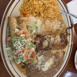 Chile Relleno, Cheese Enchilada and Shredded Beef Taquitos Combo