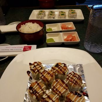 Rolls & Rolls Plus Sushi - Dynamite roll and Mexican Roll, rice and miso soup. Delicious rolls and great rice! A lot of flavors. - Sushi Bars Near Me - Bellevue, Washington Rolls & Rolls Plus Sushi - Dynamite roll and Mexican Roll, rice and miso soup. Delicious rolls and great rice! A lot of flavors. - Sushi Bars Near Me - Bellevue, Washington