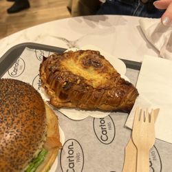 Maison Carton - Rich and delicious ham and cheese croissant sandwich