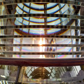 Sandy Hook Lighthouse - The 1857 3rd-order Fresnel lens in the Sandy Hook Lighthouse at Gateway National Recreation Area, on 27 December 2019. - Landmarks & Historical Buildings Near Me - Highlands, New Jersey