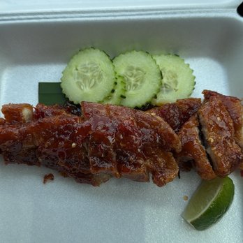 Lao'd District - Crack Belly (I asked for sticky rice packed separately). - Thai Near Me - Houston, Texas Lao'd District - Crack Belly (I asked for sticky rice packed separately). - Thai Near Me - Houston, Texas