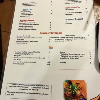Genesis - Menu - Puerto Rican Near Me - San Juan, Puerto Rico